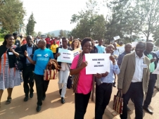 Attendees to CRISOWO Conference march in Kigali