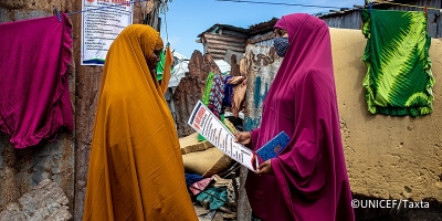 Social service workers in Somalia conduct community sensitization campaigns